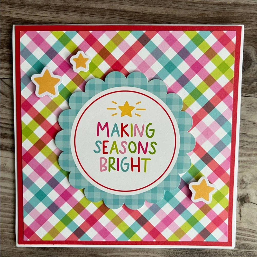 Handmade Christmas Holiday Greeting Cards Set of 6 5.5”x5.5” With Envelopes